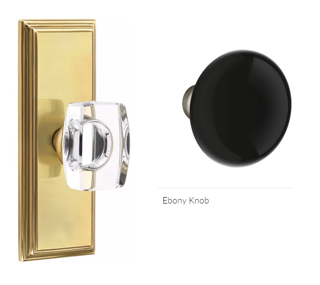 Emtek 8235EB Privacy , Wilshire Non-Keyed 7" , Ebony Porcelain Knob - Parent