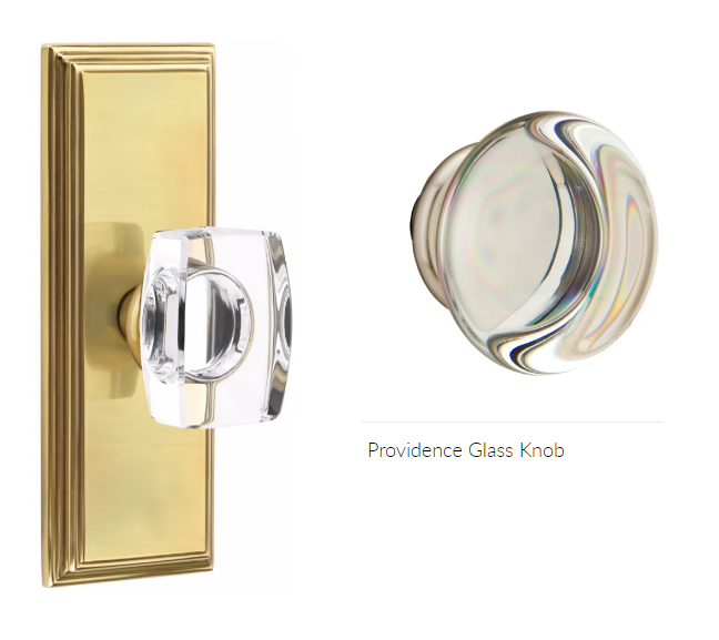 Emtek 8235PC Privacy , Wilshire Non-Keyed 7" , Providence Crystal Knob - Parent