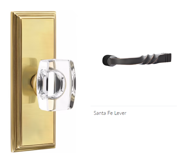 Emtek 8235SFRH Privacy , Wilshire Non-Keyed 7" , Santa Fe Lever , RH - Parent