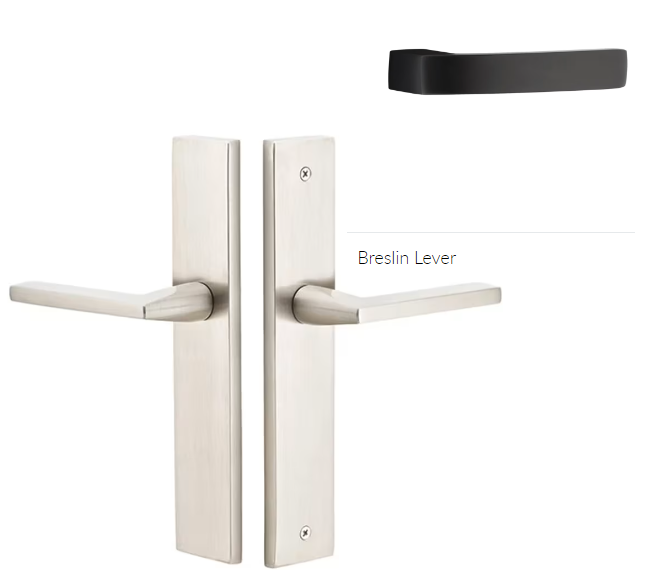 Emtek 8241BRLRH Thumbturn Privacy , Stretto , 10" Plate , Breslin Lever , RH - Parent
