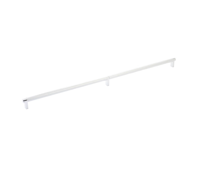 Emtek Select Cabinet Pull C-C , Rectangular Stem , Knurled Bar