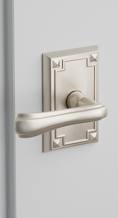 Emtek C5105WM Concealed , Passage , Arts and Crafts Rectangular Rosette , Wembley Lever