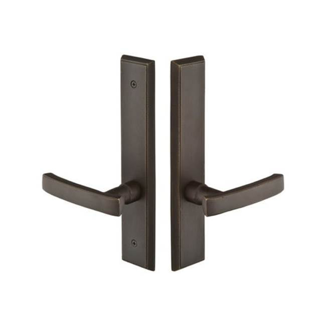 Emtek 1263ARLH Multi Point C2 , Non-Keyed American T-turn IS , Rectangular Style , 2" x 10" , Aurora Lever , LH - Parent