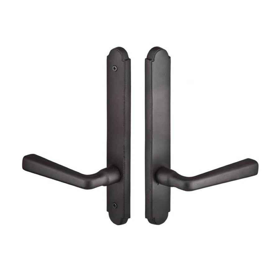 Emtek 1813YMLH MultiPointC8 , Non-Keyed AmericanT-turnIS , Arched Style , 1-1/2"x11" , Yuma Lever , LH - Parent