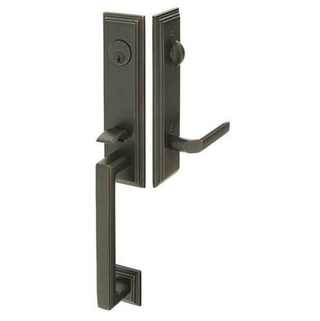Emtek 4201STURH Dummy , Wilshire Tub Entry , Stuttgart Lever , RH