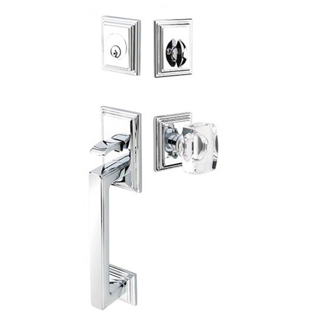 Emtek 4213STULH Single Cyl , Hamden Tub Entry , Stuttgart Lever , LH