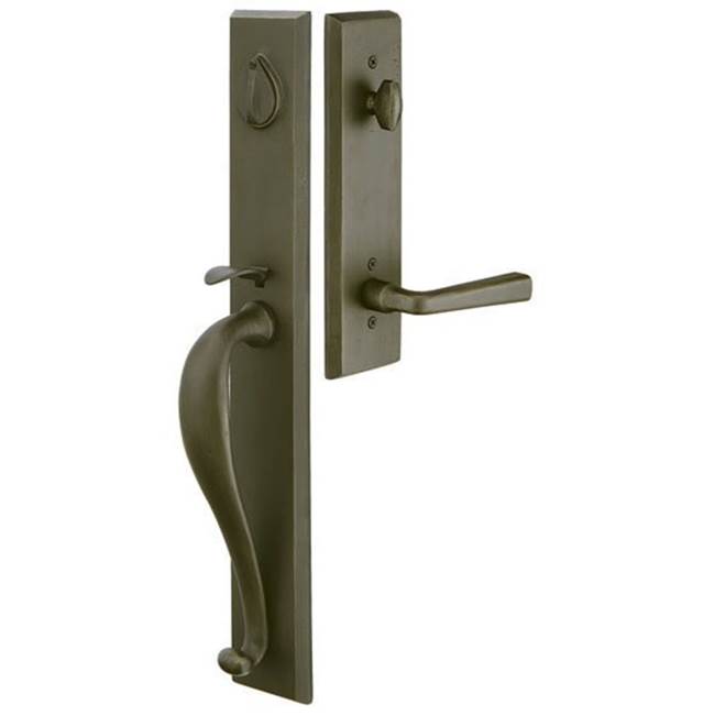 Emtek 452613OT Double Cyl , Rectangular Full Length Tub Entry , Old Town Clear Knob - Parent