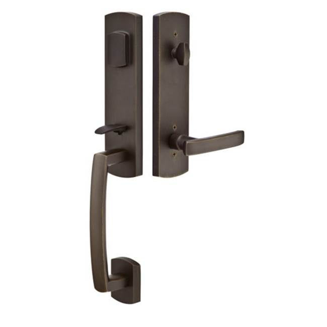 Emtek 451822BZEG Single Cyl , Logan Tub Entry , Bronze Egg Knob