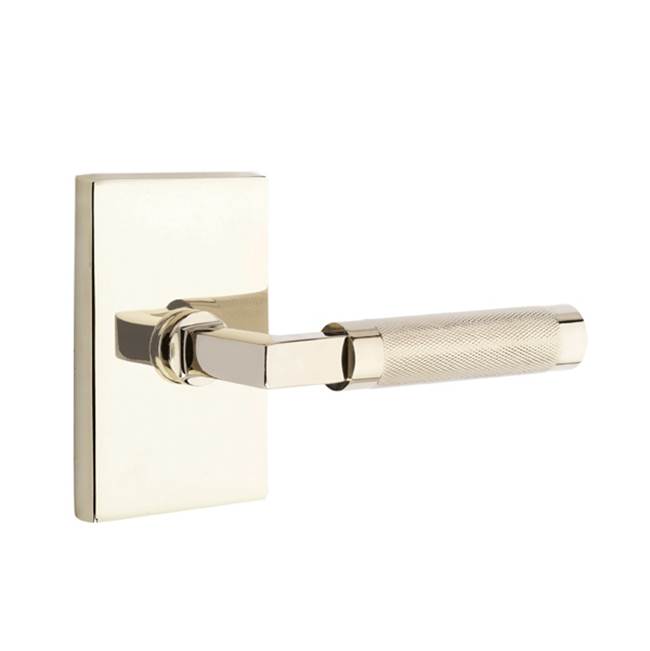 Emtek C5207.LS.KN Concealed Fastener , Privacy , Modern Rosette , L-Square Stem , Knurled Handle - Parent