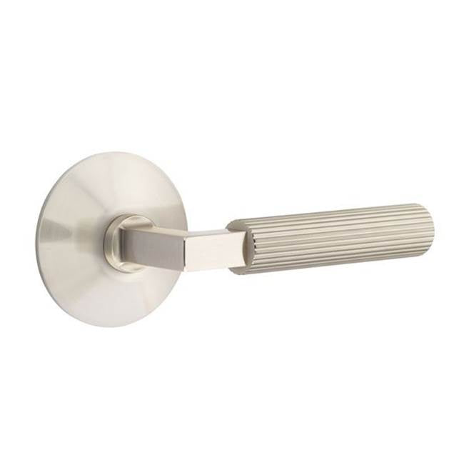 Emtek C5107.LSUS19.SKUS19 Concealed Fastener , Passage , Modern Rosette , L-Square Stem , Straight Knurled Handle - Parent