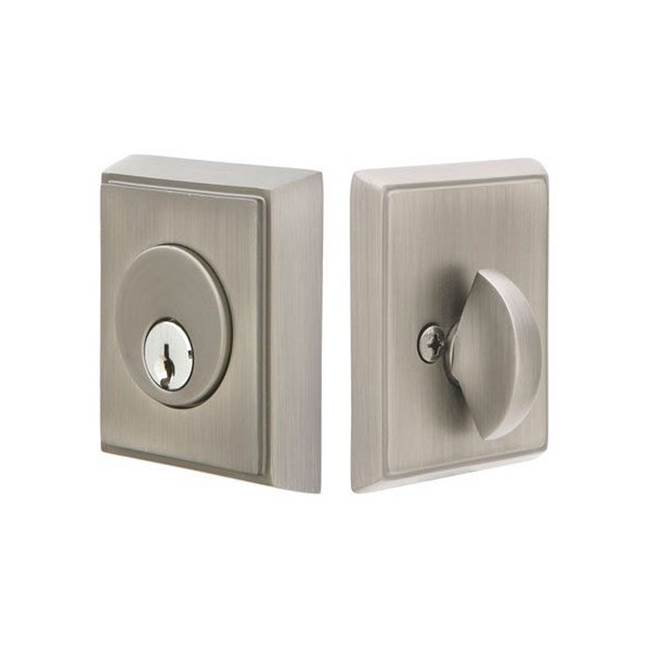 Emtek 8468 Brass Rect Deadbolt , Single