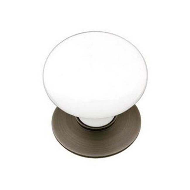 Emtek Porcelain Cabinet Knob , Ice White