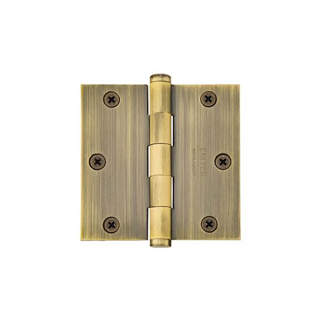 Emtek 96113 9600 Brass Hinge , SD , SqCr , 3.5x3.5"