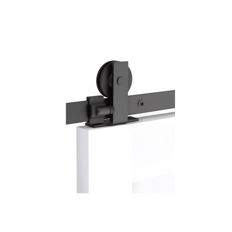 Emtek B120110.SP.CL Barn Door , Modern Rectangular , Top Mount , 10" , Spoked Wheel , Classic Fastener