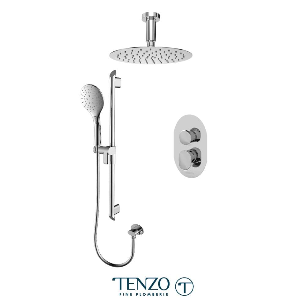 Tenzo F-FLPB32-21131-CR Trim For Fluvia T-Box Kit 2 Functions Pressure Balance Chrome Finish