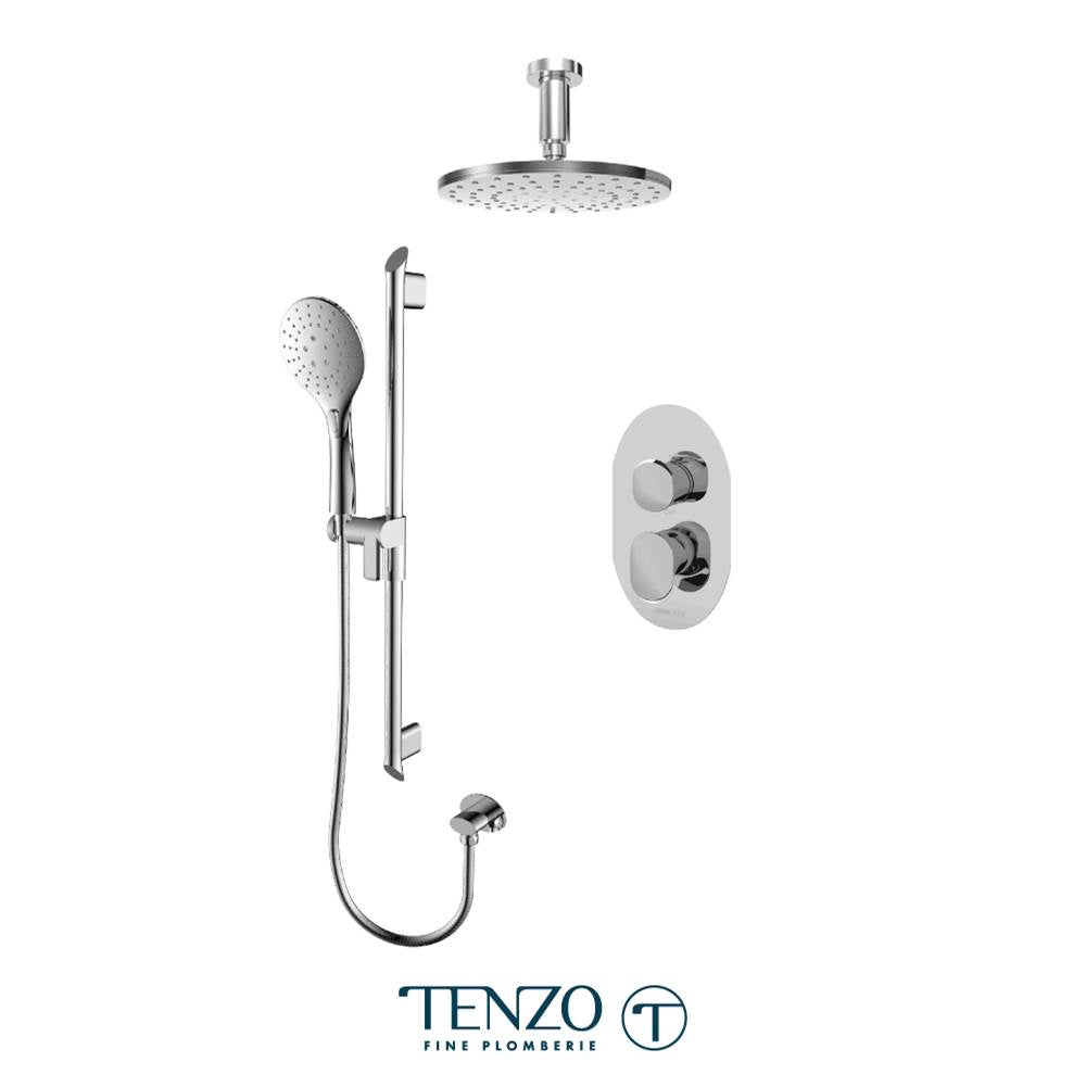 Tenzo F-FLPB32-21134-CR Trim For Fluvia T-Box Kit 2 Functions Pressure Balance Chrome Finish