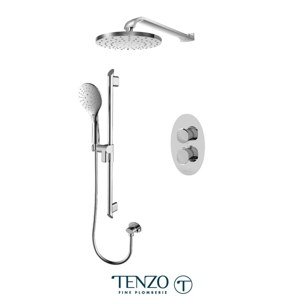 Tenzo F-FLT32-20114-CR Trim For Fluvia T-Box Kit 2 Functions Thermo Chrome Finish