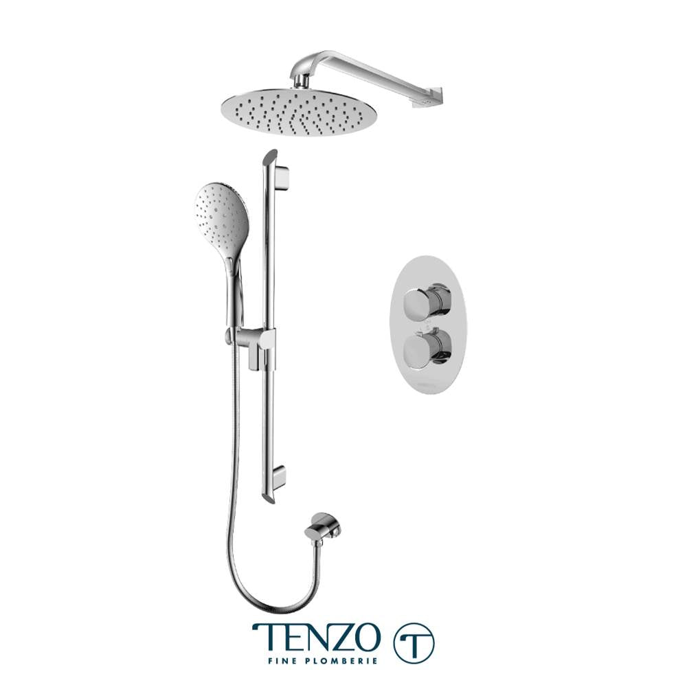 Tenzo F-FLT32-20311-CR Trim For Fluvia T-Box Kit 2 Functions Thermo Chrome Finish