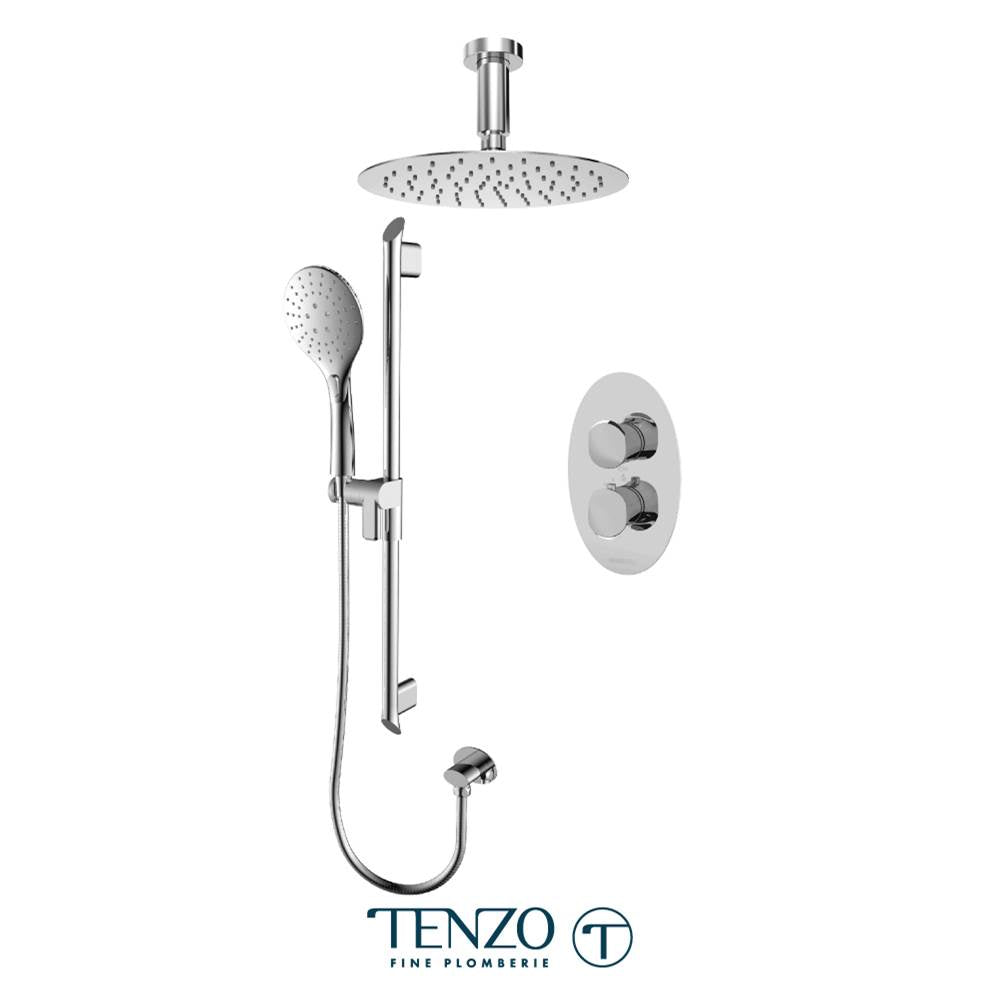 Tenzo F-FLT32-21331-CR Trim For Fluvia T-Box Kit 2 Functions Thermo Chrome Finish