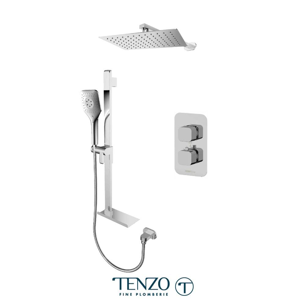 Tenzo F-QUT32-20310-CR Trim For Quantum T-Box Kit 2 Functions Thermo Chrome Finish