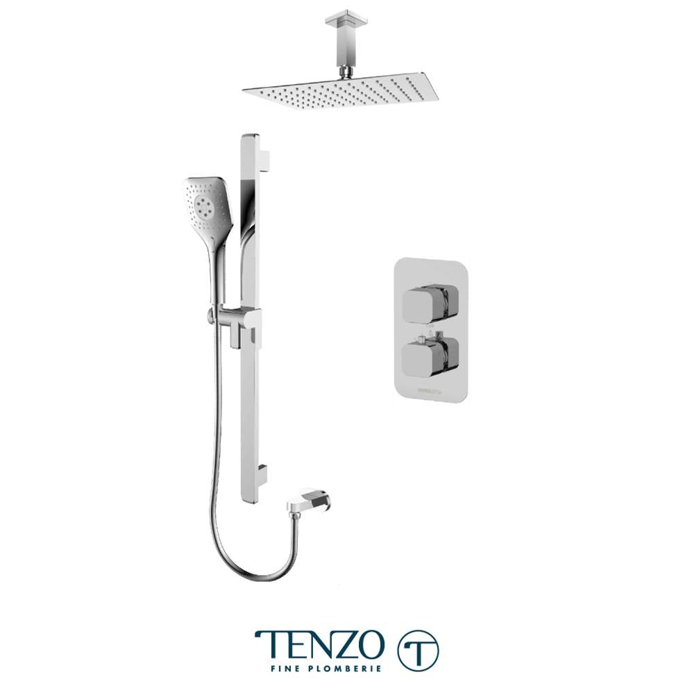 Tenzo F-QUT32-21130-CR Trim For Quantum T-Box Kit 2 Functions Thermo Chrome Finish