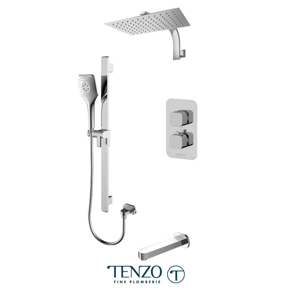 Tenzo F-QUT33-501195-CR Trim For Quantum T-Box Kit 3 Functions Thermo Chrome Finish