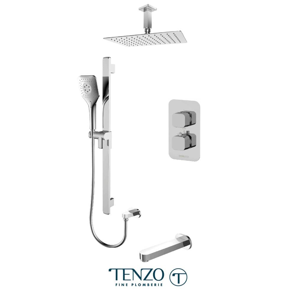 Tenzo F-QUT33-511315-CR Trim For Quantum T-Box Kit 3 Functions Thermo Chrome Finish