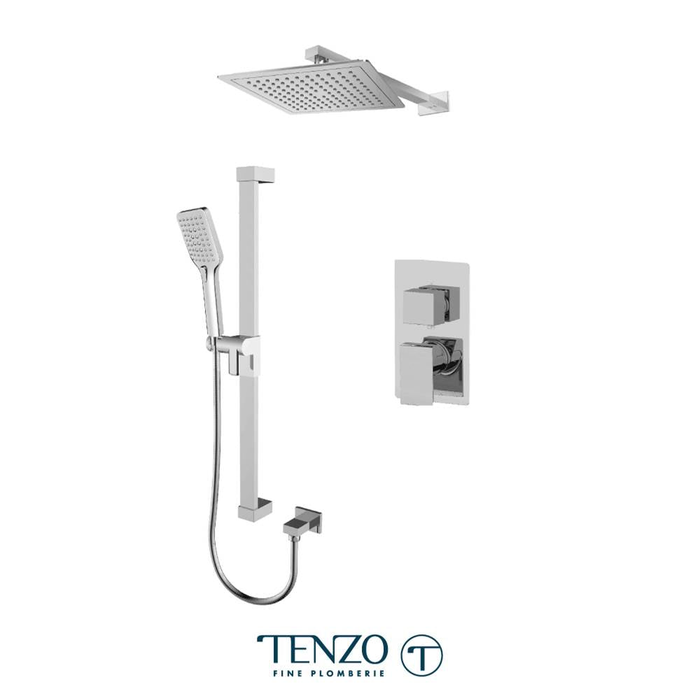 Tenzo F-SLPB32-20114-CR Trim For Slik T-Box Kit 2 Functions Pressure Balance Chrome Finish