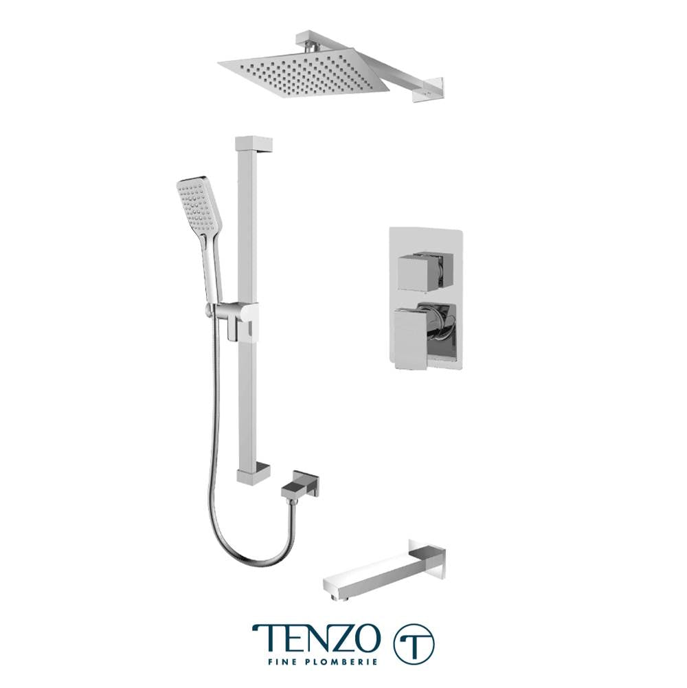 Tenzo F-SLPB33-501105-CR Trim For Slik T-Box Kit 3 Functions Pressure Balance Chrome Finish