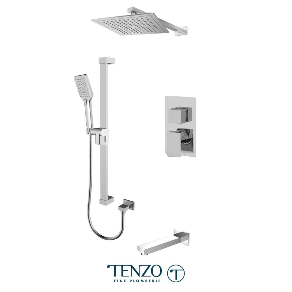 Tenzo F-SLPB33-501145-CR Trim For Slik T-Box Kit 3 Functions Pressure Balance Chrome Finish