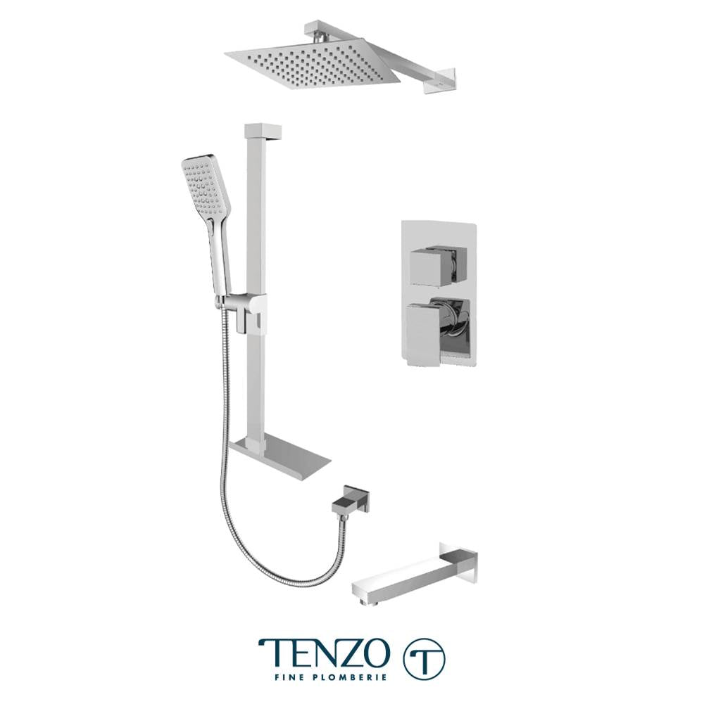 Tenzo F-SLPB33-503115-CR Trim For Slik T-Box Kit 3 Functions Pressure Balance Chrome Finish