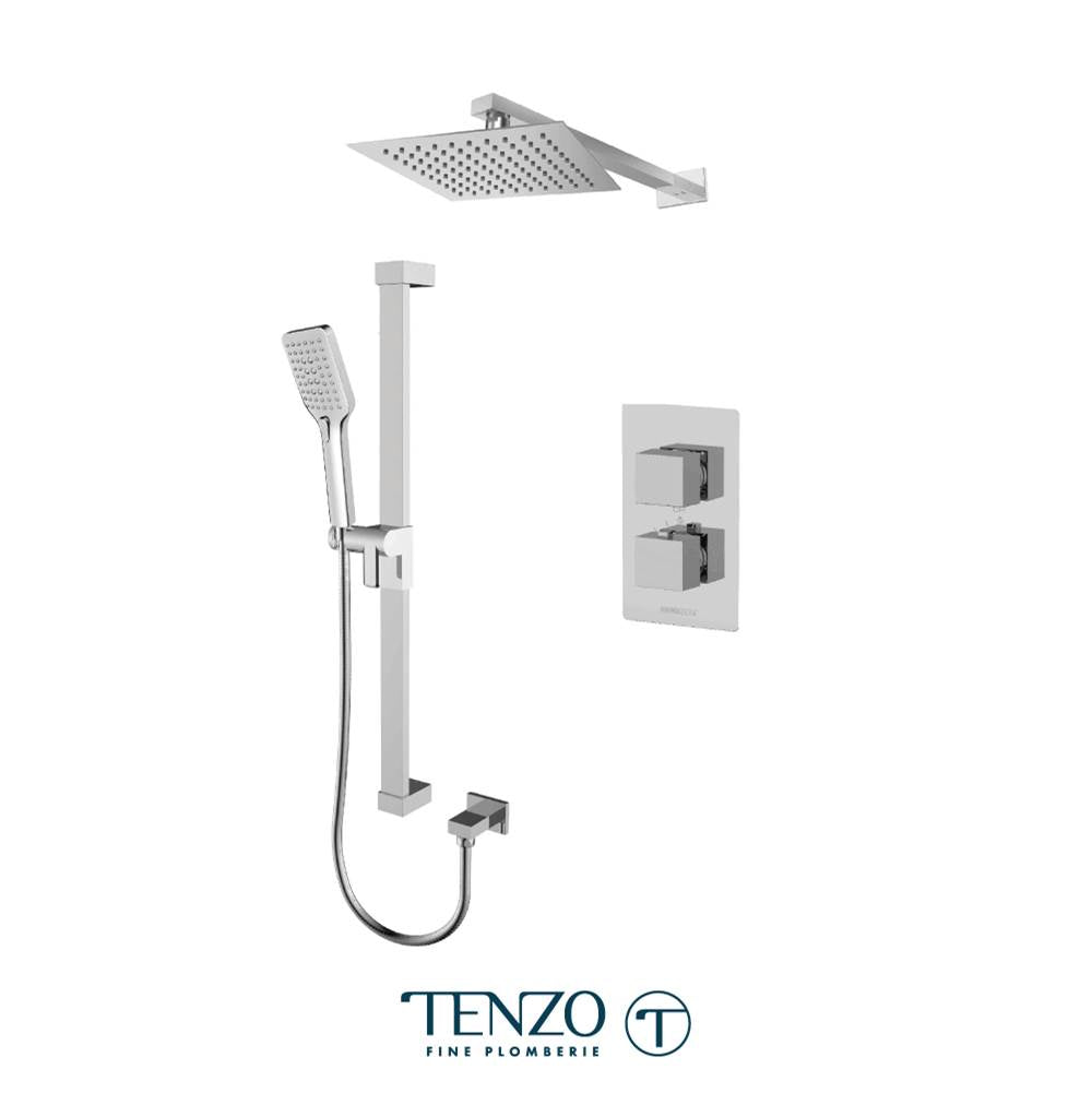 Tenzo F-SLT32-20110-CR Trim For Slik T-Box Kit 2 Functions Thermo Chrome Finish