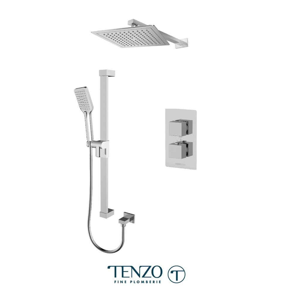 Tenzo F-SLT32-20114-CR Trim For Slik T-Box Kit 2 Functions Thermo Chrome Finish
