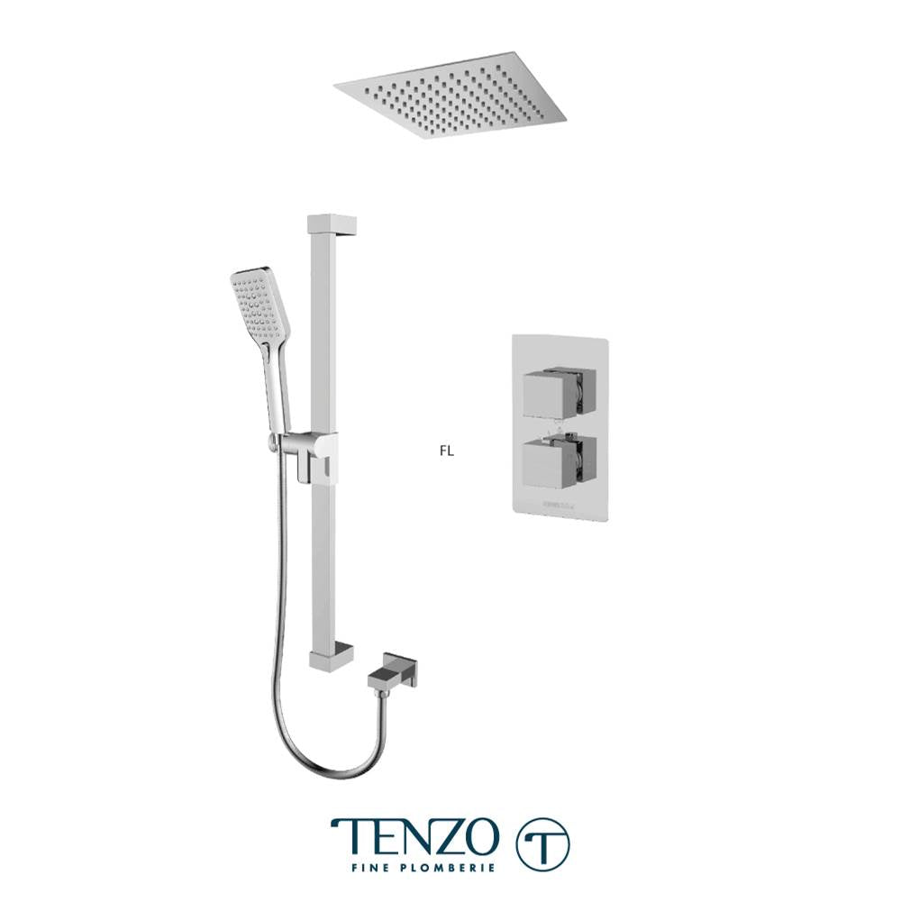 Tenzo F-SLT32-21161-CR Trim For Slik T-Box Kit 2 Functions Thermo Chrome Finish