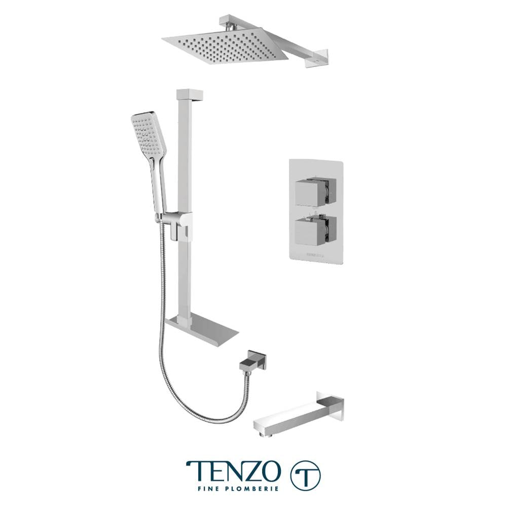 Tenzo F-SLT33-503115-CR Trim For Slik T-Box Kit 3 Functions Thermo Chrome Finish