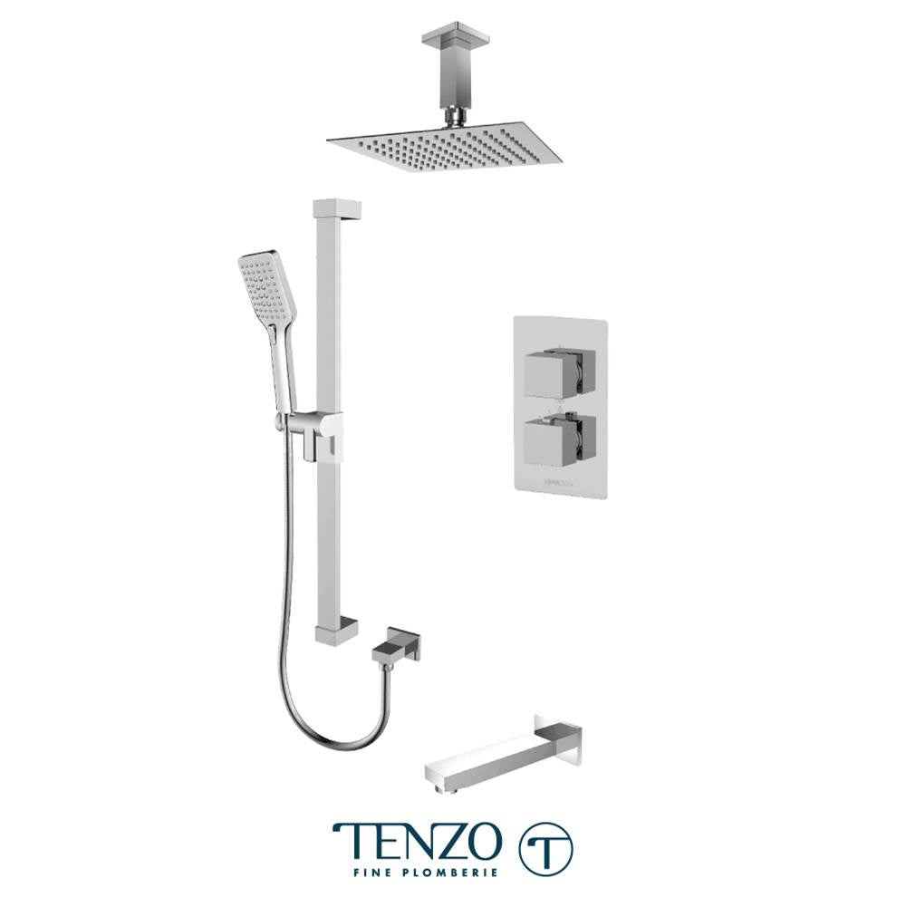 Tenzo F-SLT33-511315-CR Trim For Slik T-Box Kit 3 Functions Thermo Chrome Finish