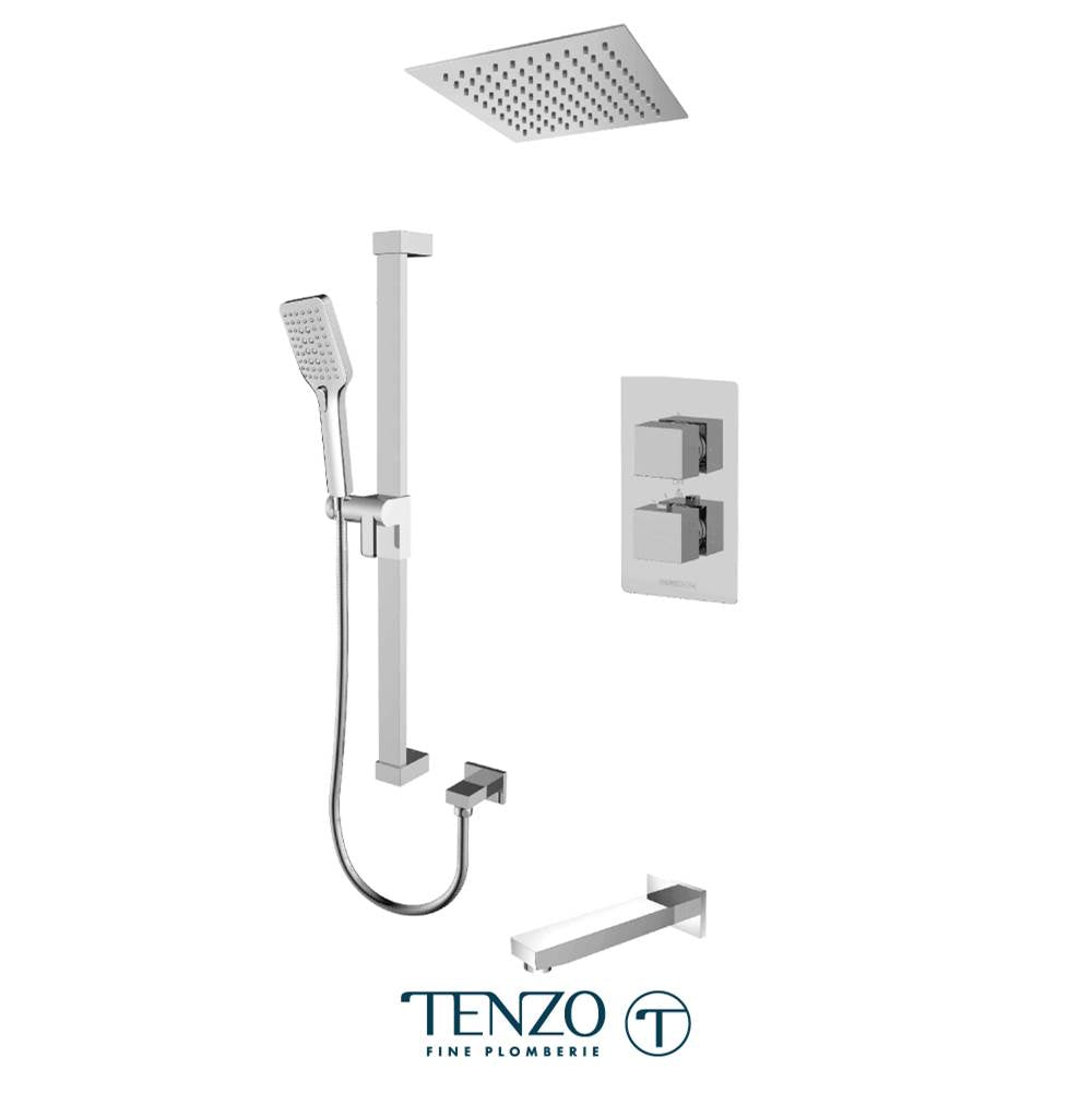 Tenzo F-SLT33-511615-CR Trim For Slik T-Box Kit 3 Functions Thermo Chrome Finish