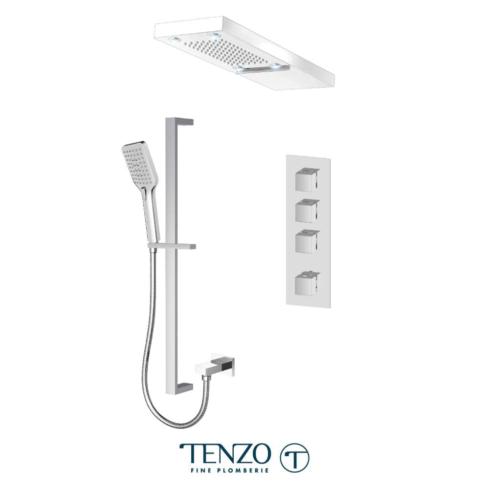 Tenzo F-SLT43-54252-CR Trim For Slik Extenza Kit 3 Functions Thermo Chrome Finish