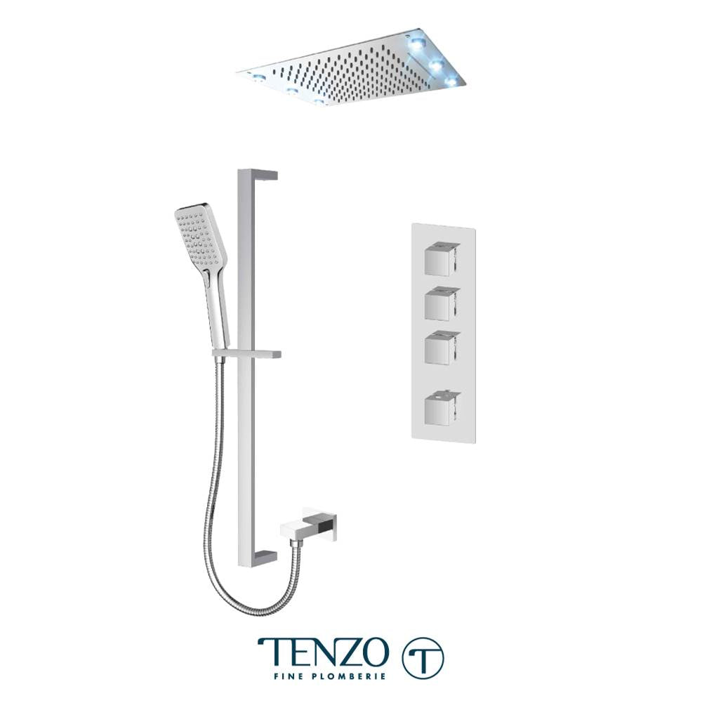 Tenzo F-SLT43-55244-CR Trim For Slik Extenza Kit 3 Functions Thermo Chrome Finish