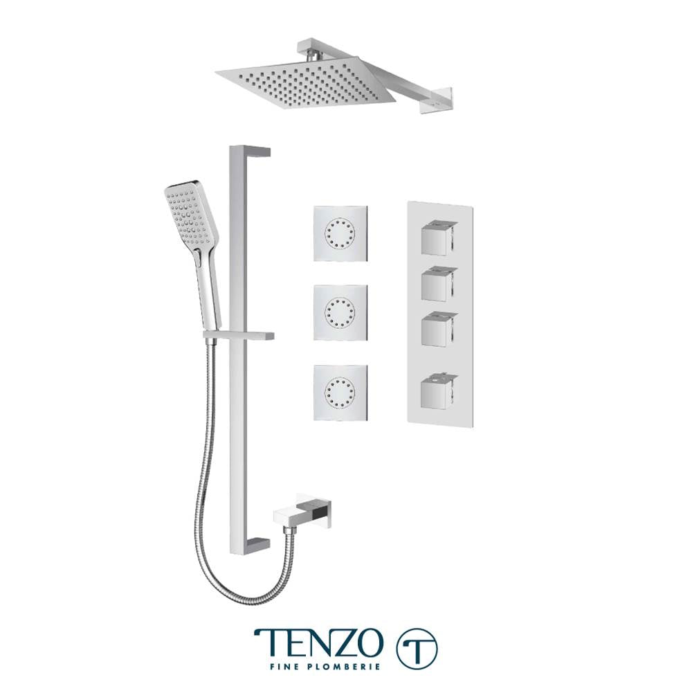 Tenzo F-SLT43-572168-CR Trim For Slik Extenza Kit 3 Functions Thermo Chrome Finish