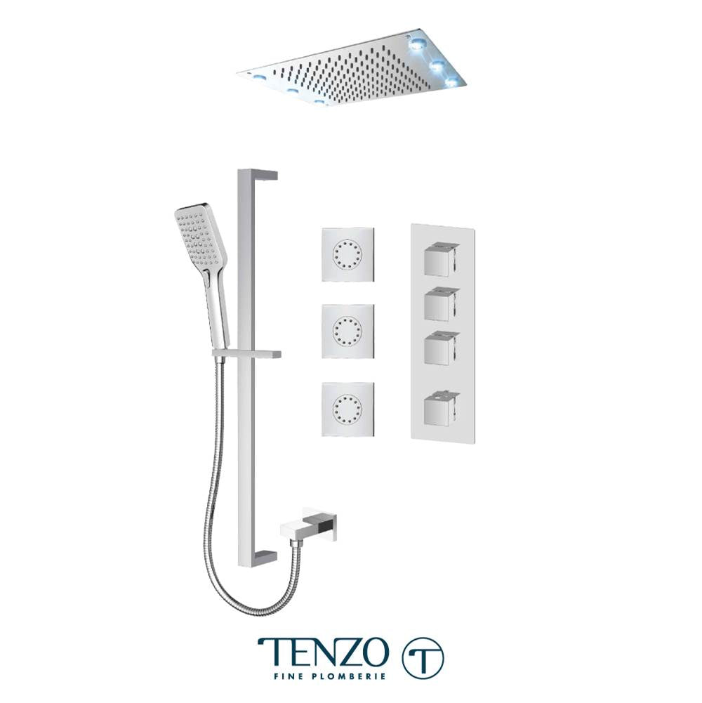 Tenzo F-SLT43-592438-CR Trim For Slik Extenza Kit 3 Functions Thermo Chrome Finish