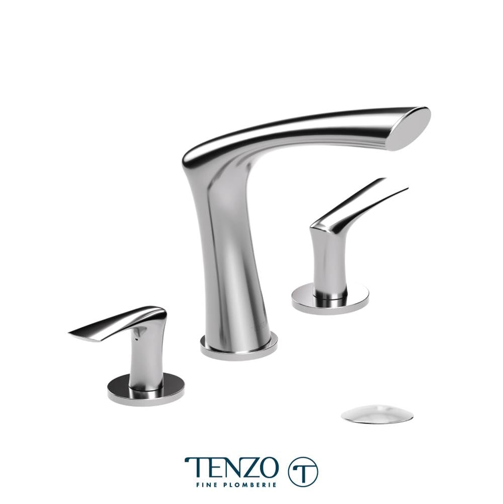 Tenzo FL13-W-CR Fluvia 8" Lavatory Faucet Chrome With Drain