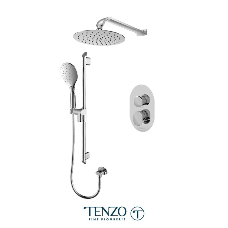 Tenzo FLPB32-20111-CR Fluvia T-Box Kit 2 Functions Pressure Balance Chrome Finish