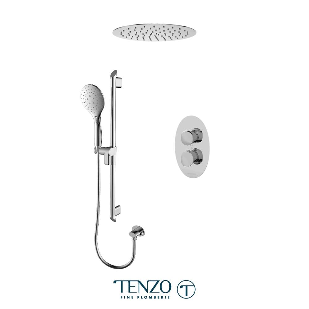 Tenzo FLT32-21163-CR Fluvia T-Box Kit 2 Functions Thermo Chrome Finish