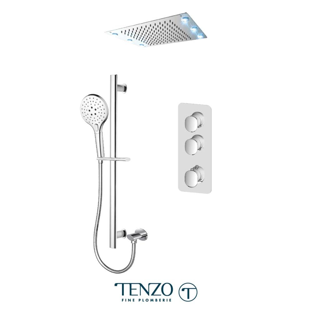 Tenzo FLT42-21243-CR Fluvia Extenza Kit 2 Functions Thermo Chrome Finish