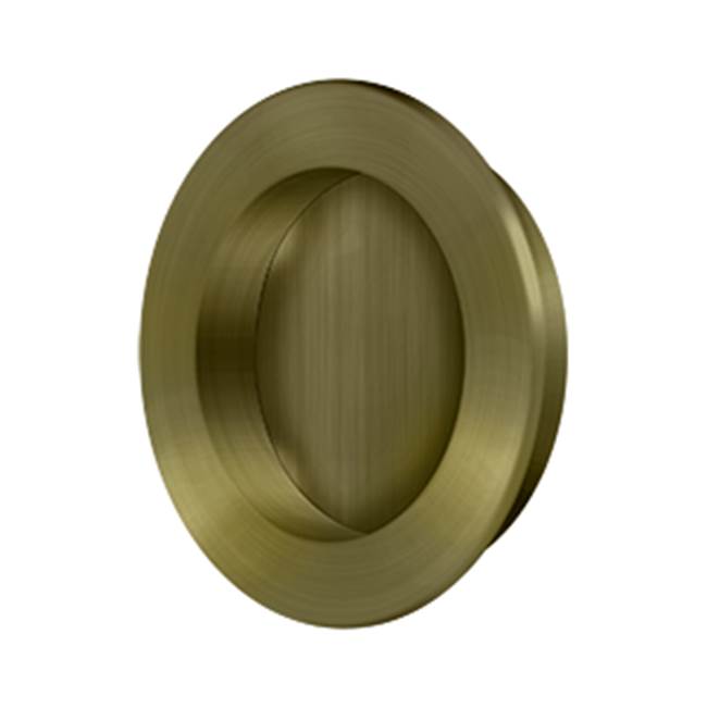 Deltana FP238 Flush Pull , Round, HD, 2-3/8, Solid Brass