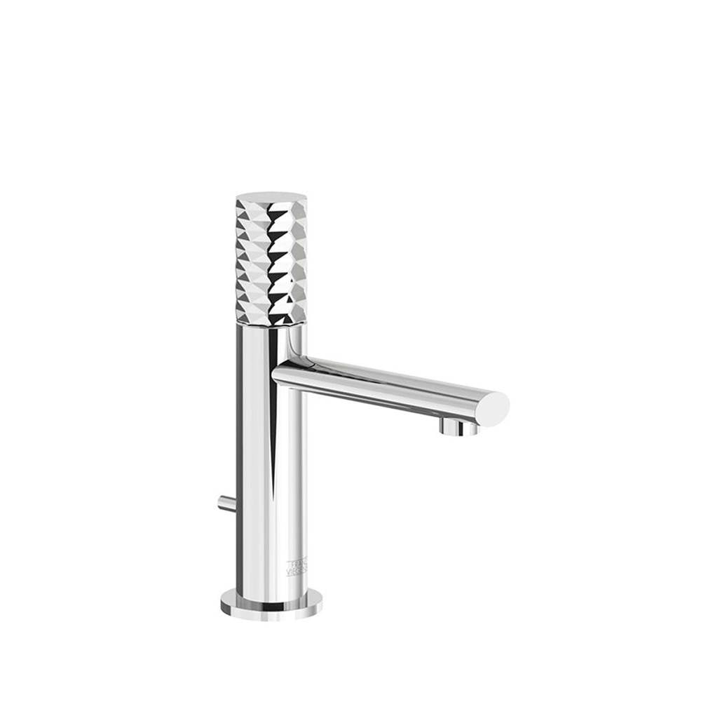 Franz Viegener FV182/59D Nerea Diamond Single Handle Luxury Lavatory Set, Diamond Cylinder Handle With Pop - Up Drain Assembly