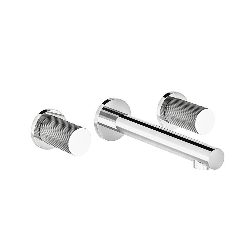 Franz Viegener FV203/J2K.0 Lollipop Knurling Wall - Mounted Lavatory Faucet, Knurling Cylinder Handle, Less Drain Assembly Trim Only