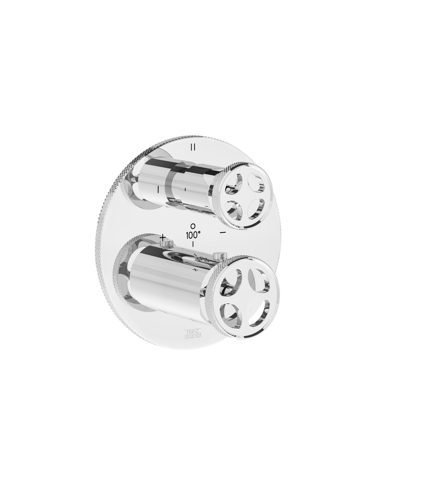 Franz Viegener FV247/K6K.0 Techno Chic Thermostatic Wall Valve With Three Outlets - Trim Only - Parent