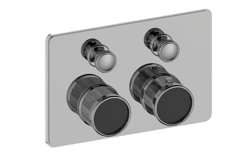 Graff G-18012CCD-T Riva Traditional 2-Button Diamond Knurl Compact Trim - Parent